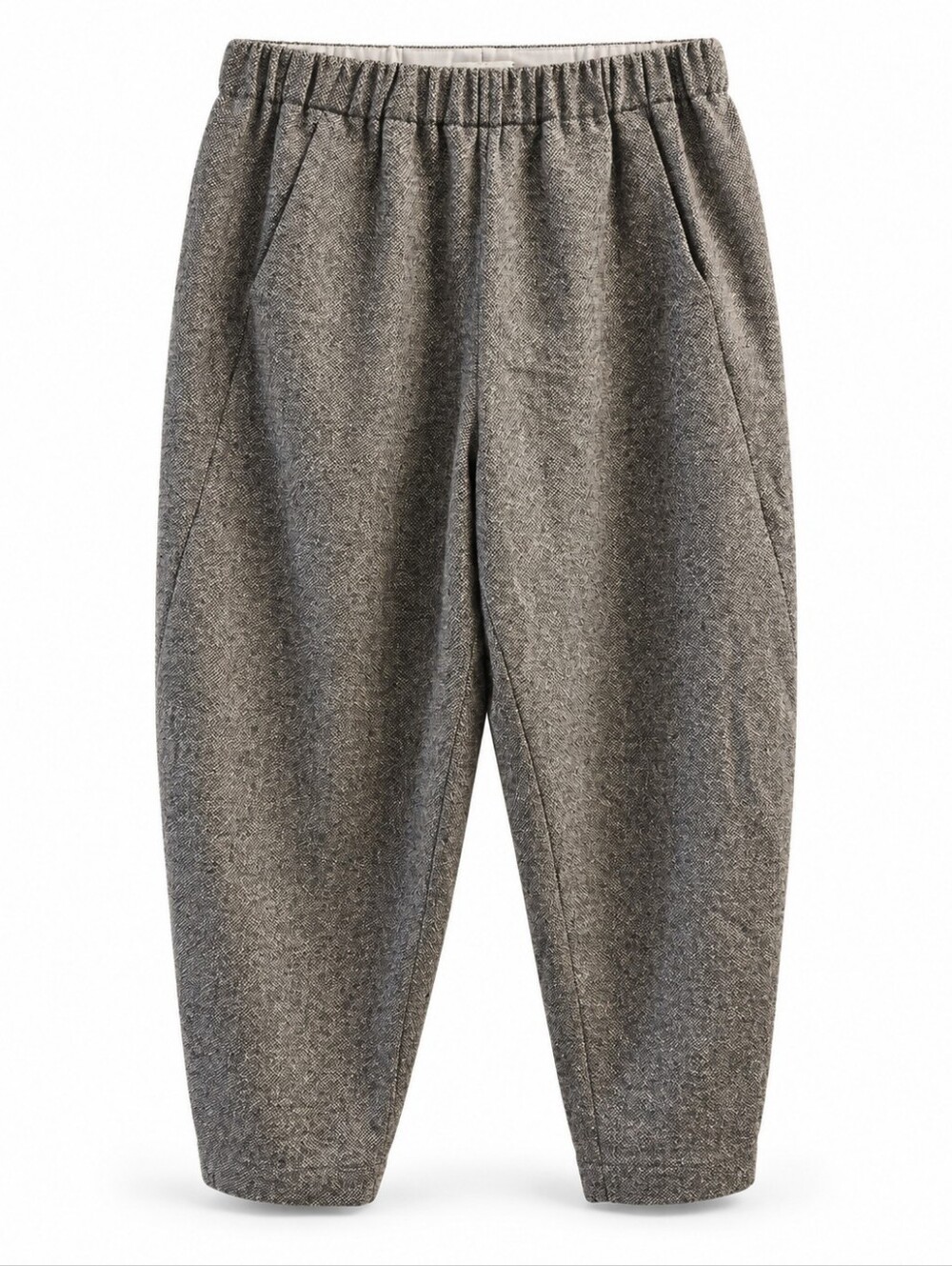 Aritzia Babaton Dexter Gray Wool Blend Tweed Pull On Ankle Pants L
